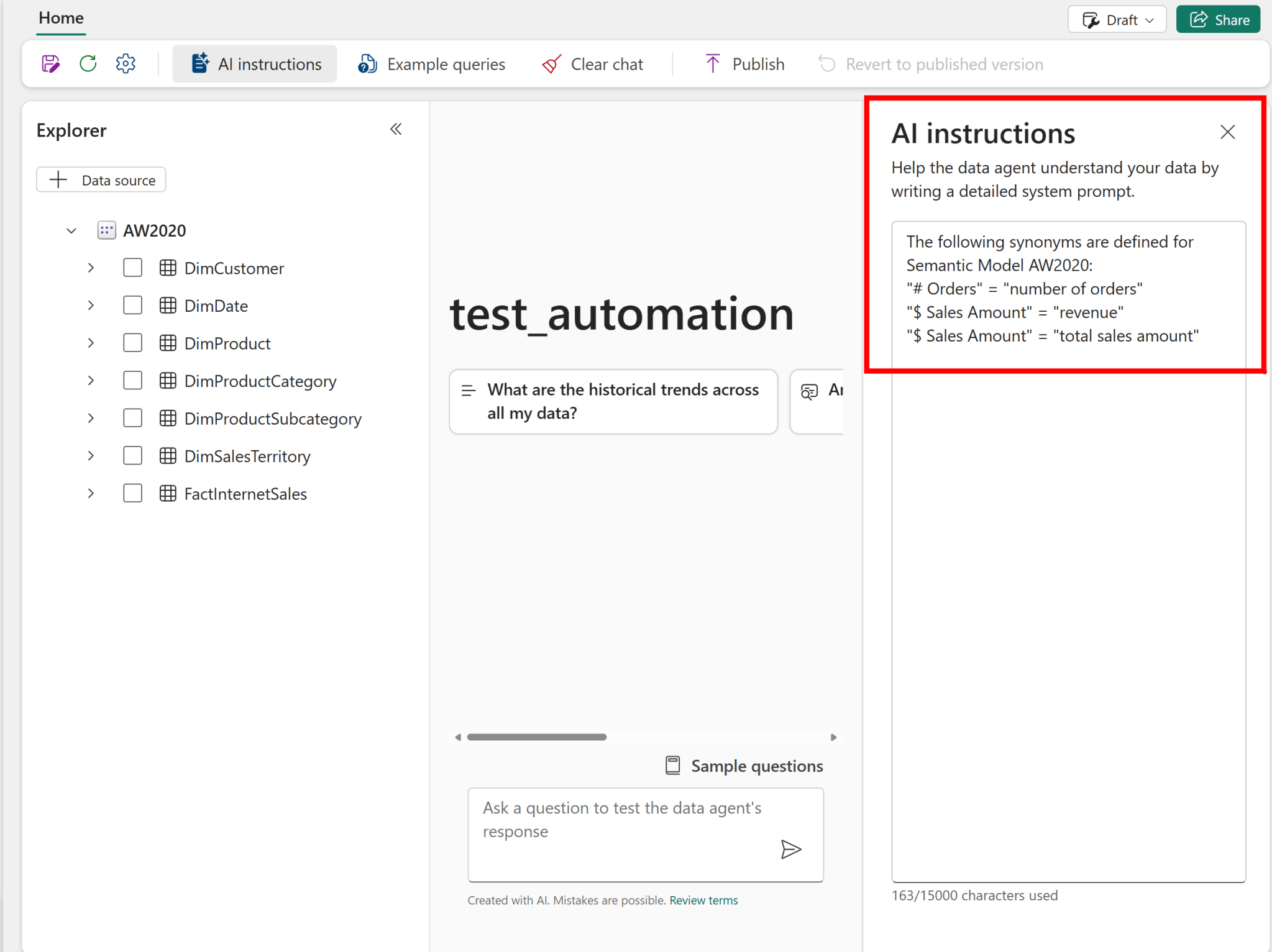 Automatically populate Data Agents with Semantic Model Synonyms – Data ...